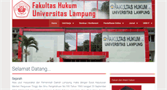 Desktop Screenshot of fh.unila.ac.id